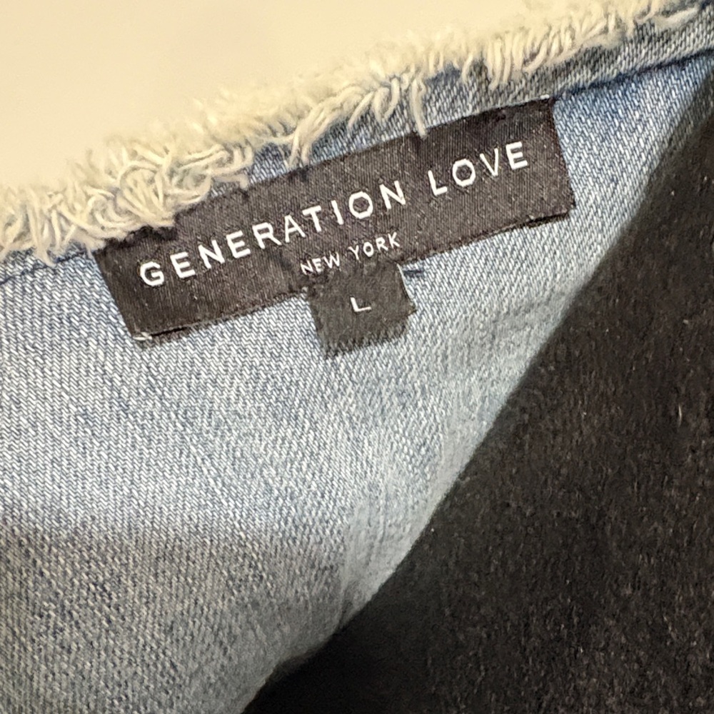 Generation Love Light Blue Distressed Denim Jacket - Picture 9 of 10